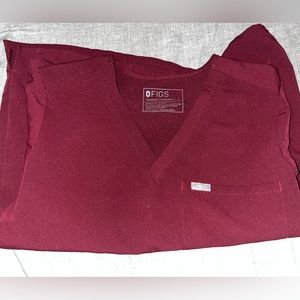 Maroon Figs Scrub Top